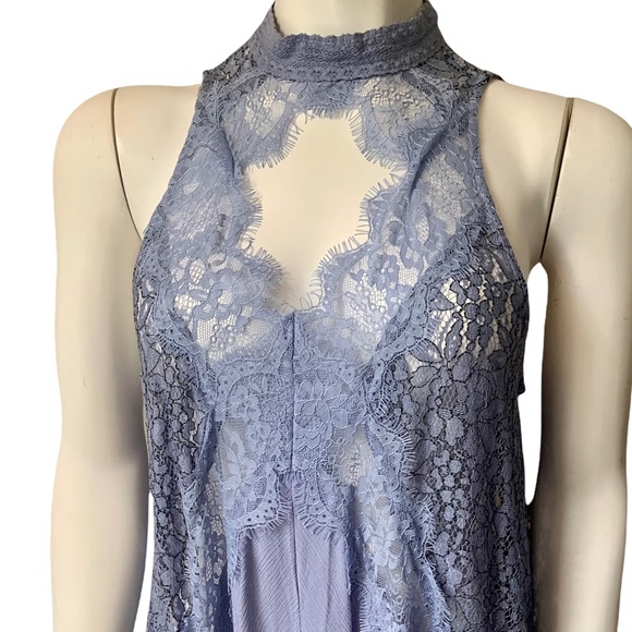 FREE PEOPLE BABY BLUE TELL TALE HEART LACE DRESS - Picture 2 of 10